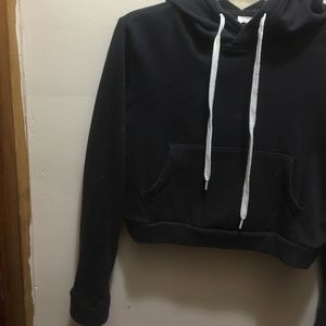 Fuzzy forever 21 cropped hoodie